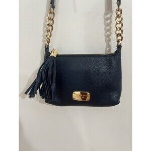 Michael Kors Jet Set Crossbody Bag Leather Navy Blue